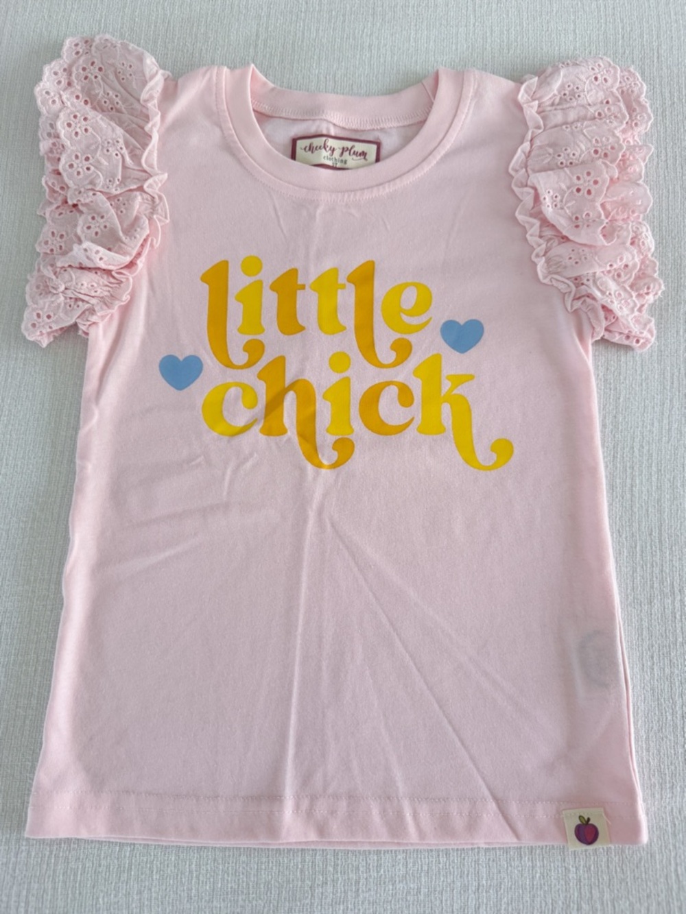 Cheeky Plum ruffle sleeve tee